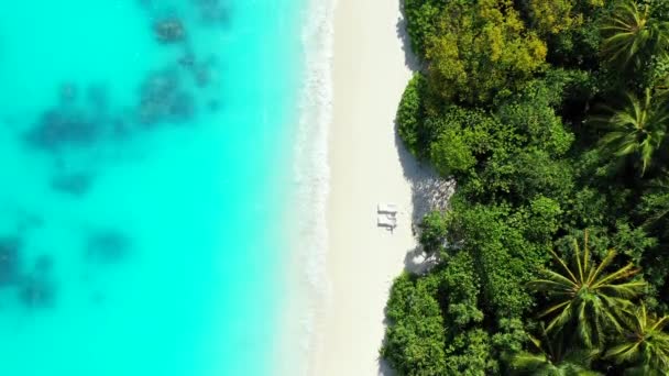 Бирюзовое Море Вокруг Тропического Острова Вид Море Бали — стоковое видео