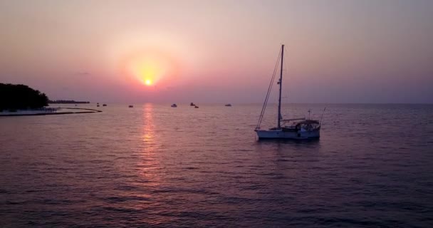 Colourful Dusk Seaside Journey Gili Trawangan Thailand — ストック動画