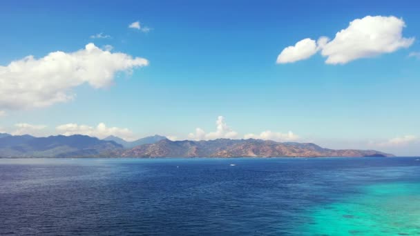 Seascape Vysokými Horami Obzoru Letní Ráj Jamajce Karibiku — Stock video