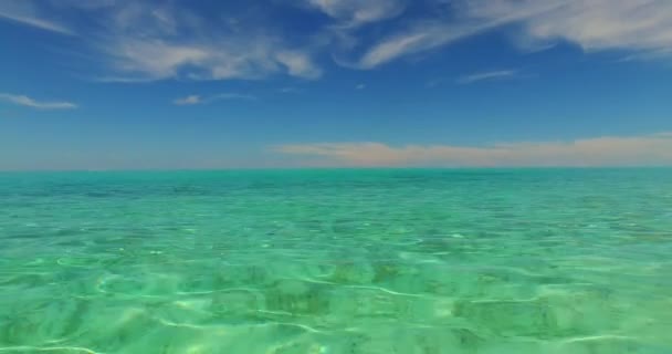 透明的绿色海水 多米尼加共和国的夏季风景 — 图库视频影像
