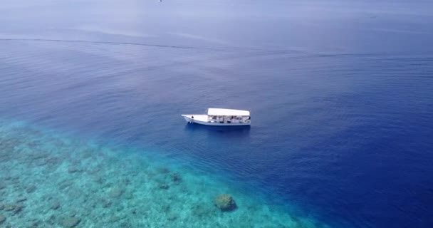 Bílá Jachta Hluboké Vodě Dovolená Samui Thajsko — Stock video