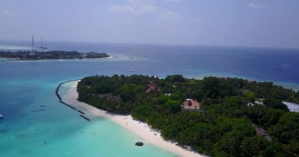 Voando Perto Ilha Clima Quente Ensolarado Viagem Bali Indonésia — Vídeo de Stock