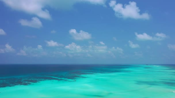 Яркий Бирюзовый Морской Пейзаж Тропическая Поездка Барбадос Карибы — стоковое видео