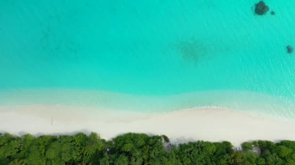 Widok Tętniące Życiem Turkusowe Wybrzeże Wakacje Malediwach — Wideo stockowe