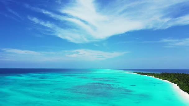 Vibrant Bord Mer Turquoise Vue Aérienne Paysage Naturel Antigua — Video