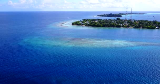 Vista Para Paisagem Marinha Diurna Verão Ensolarado Natureza Bali — Vídeo de Stock