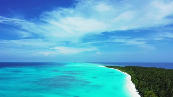 島は鮮やかなターコイズブルーの海で縁取られている ドミニカ共和国 カリブ海のエキゾチックな自然 — ストック動画