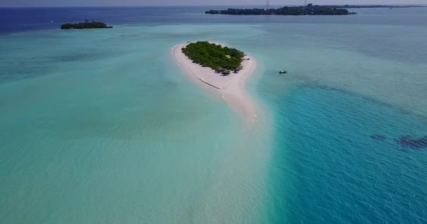 Kalme Rimpelende Zee Scene Reis Naar Bali Indonesië — Stockvideo