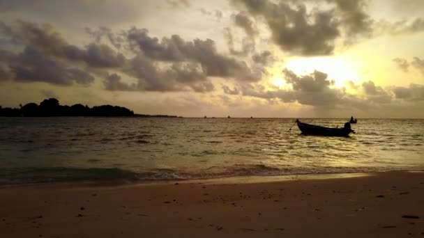 Puesta Sol Escénica Playa Verano Viaje Verano Tailandia — Vídeos de Stock