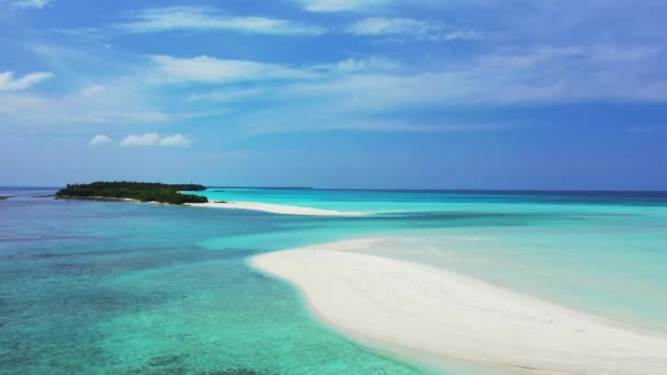 Playa Con Agua Turquesa Magnifica Naturaleza Malasia Asia — Vídeos de Stock