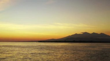 Altın saat boyunca gün batımı. Endonezya 'nın Bali Doğası.
