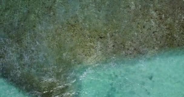 Хвиля Повільно Протікає Над Кам Янистим Дном Екзотична Подорож Балі — стокове відео