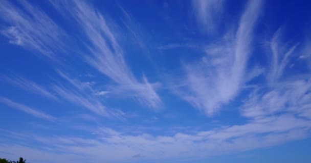 Μπλε Ουρανός Λευκά Σύννεφα Φυσικό Υπόβαθρο Εξωτικός Χαρακτήρας Της Δομινικανής — Αρχείο Βίντεο