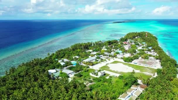 Vista Aérea Resort Luxo Ilha Verde Viagem Verão República Dominicana — Vídeo de Stock