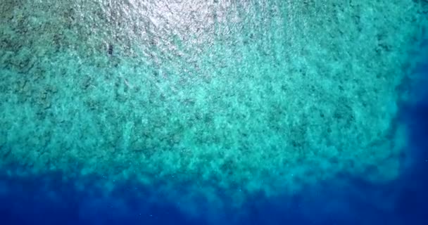 Verbazingwekkend Turquoise Zeeoppervlak Met Groene Golven Vakantie Barbados Eilanden Caribisch — Stockvideo