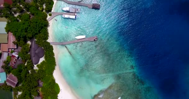 Paisagem Mar Durante Dia Partir Drone Natureza Tropical Tailândia Ásia — Vídeo de Stock