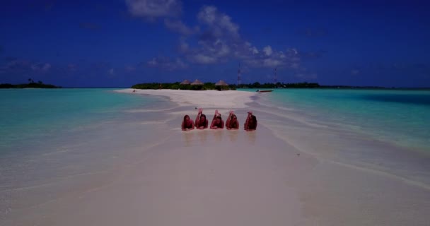 Luxury Travel Summer Beach Vacation Women Paradise White Sand Jamaica — Stock Video