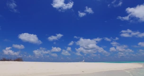 蓝天的白色沙滩 多米尼加共和国 加勒比之行 — 图库视频影像