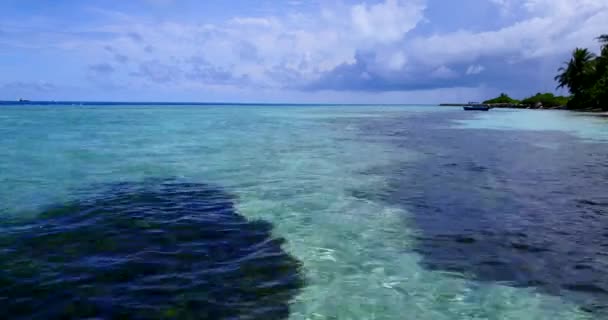 Seascape Con Cielo Nublado Escena Veraniega República Dominicana — Vídeos de Stock