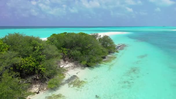 Ruhige Meereslandschaft Morgen Sommerentspannung Bora Bora Französisch Polynesien — Stockvideo