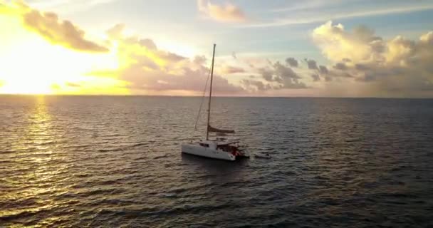 Spokojny Zachód Słońca Nad Morzem Wakacje Bali Indonezja — Wideo stockowe