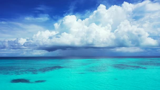 Tagsüber Ruhig Meer Natur Der Dominikanischen Republik Karibik — Stockvideo
