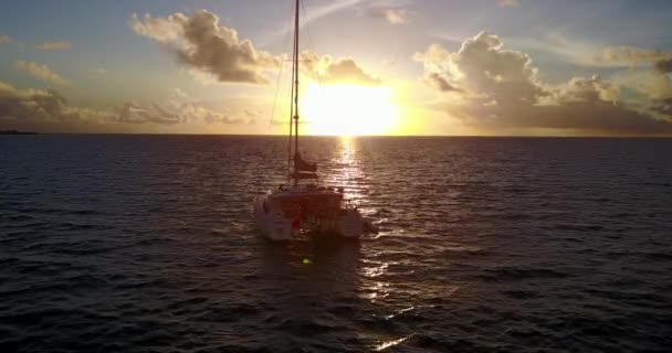 Sodródó Hajó Trópusi Természet Jelenet Jamaica Karib Térség — Stock videók