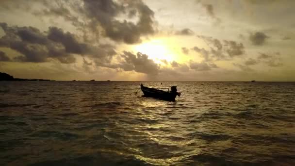 Atardecer Junto Mar Tiempo Libre Tailandia — Vídeos de Stock