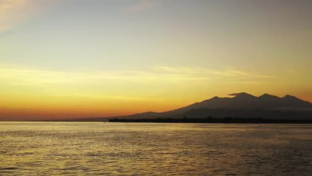 Jasny Zachód Słońca Złotej Godzinie Natura Bali Indonezja — Wideo stockowe