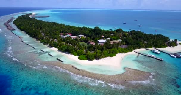 Κάτοψη Του Μεγάλου Νησιού Νερά Του Θερινός Παράδεισος Στην Τζαμάικα — Αρχείο Βίντεο
