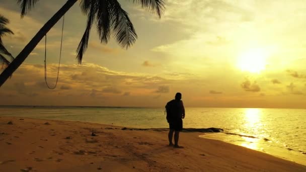 Mädchen Genießen Urlaub Und Entspannung Auf Tropischen Paradies Insel Schöne — Stockvideo