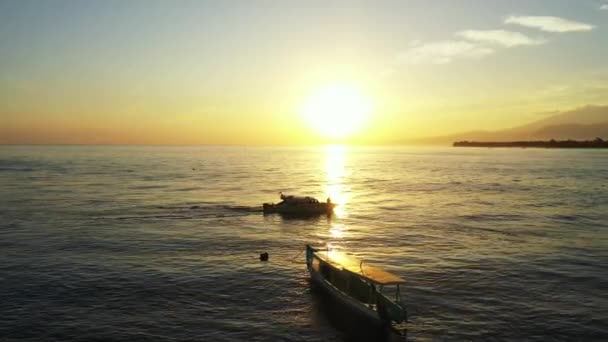 海边色彩斑斓的落日 前往巴巴多斯 加勒比的异国情调 — 图库视频影像