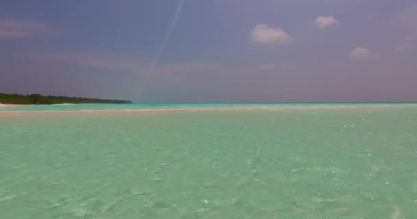 清澈的海景 早上是柔和的色彩 前往法属波利尼西亚Bora Bora — 图库视频影像