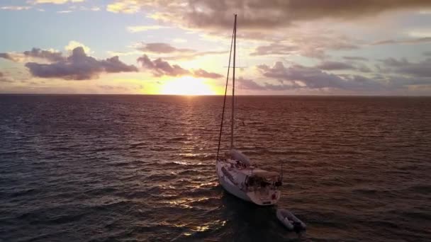 Solnedgång Vid Havet Mjuka Färger Bali Idylliska Natur — Stockvideo