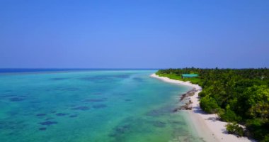 Gündüz deniz manzaralı. Barbados, Karayipler 'e egzotik yolculuk. 
