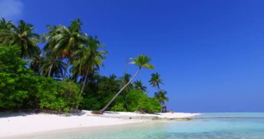 Bora Bora 'nın egzotik doğası, Fransız Polinezyası. 