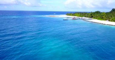 Island resort viewed from drone. Tropical nature of Bali, Indonesia.