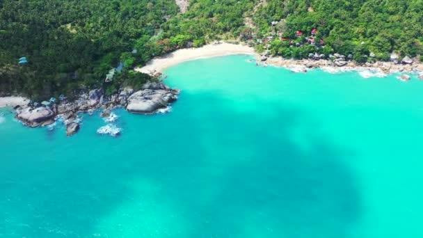 Θαλάσσιο Φόντο Ημέρας Από Drone Τροπικός Παράδεισος Στην Μπόρα Μπόρα — Αρχείο Βίντεο