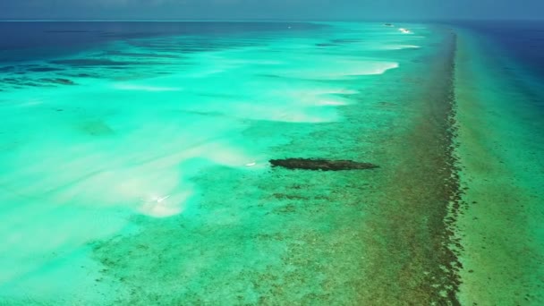 Voando Acima Paisagem Marinha Azul Turquesa Vibrante Viagem Verão Koh — Vídeo de Stock