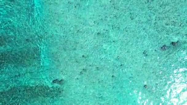 Draufsicht Auf Plätscherndes Blaues Wasser Sommerszene Der Dominikanischen Republik Der — Stockvideo