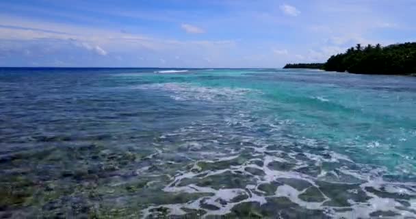 島の泡立つ水 ジャマイカ カリブ海の自然シーン — ストック動画