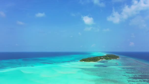 Scena Marina Luminosa Con Mare Turchese Relax Estivo Bora Bora — Video Stock