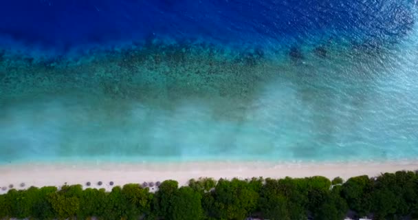 Latające Wzdłuż Tropikalnego Wybrzeża Spokojnym Morzem Letnia Wycieczka Australii — Wideo stockowe