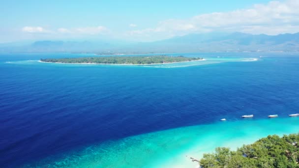 Vista Panorámica Del Mar Turquesa Exótica Escena Natural Bali Indonesia — Vídeo de stock