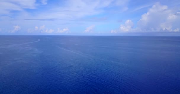 Vista Calma Para Paisagem Marinha Viagem Tropical Barbados Caribe — Vídeo de Stock