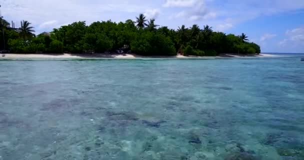 Flygfoto Havsbild Naturlig Bakgrund Njuter Tropisk Semester Bali Indonesien — Stockvideo