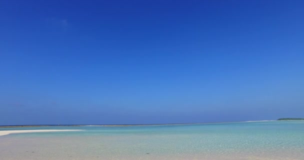 Zeegezicht Met Eindeloze Zee Achtergrond Exotische Vakantie Malediven Zuid Azië — Stockvideo