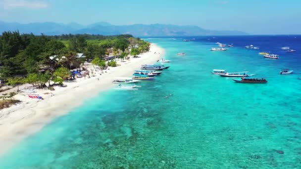 Resort Verano Isla Tropical Vista Panorámica Del Paisaje Marino Bali — Vídeos de Stock