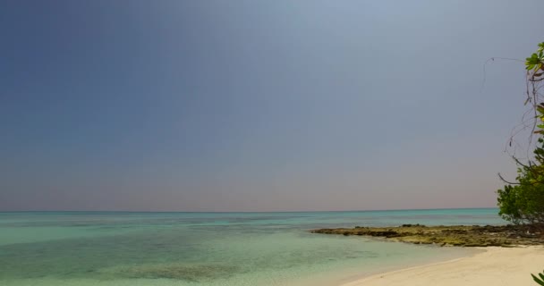 Gelassene Seelandschaft Exotischer Urlaub Auf Den Malediven Südasien — Stockvideo
