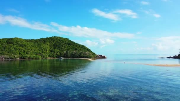 Zeegezicht Van Bovenaf Bekeken Vakantieseizoen Bali Indonesië — Stockvideo